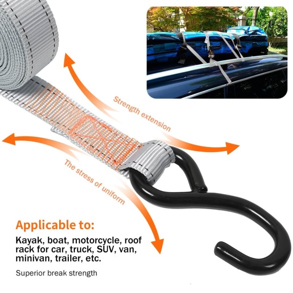 Ratchet Tie Down, Safety Tools, rathcet tie down for holding down cargo, ratchet straps, transporting equipment, steel handle.