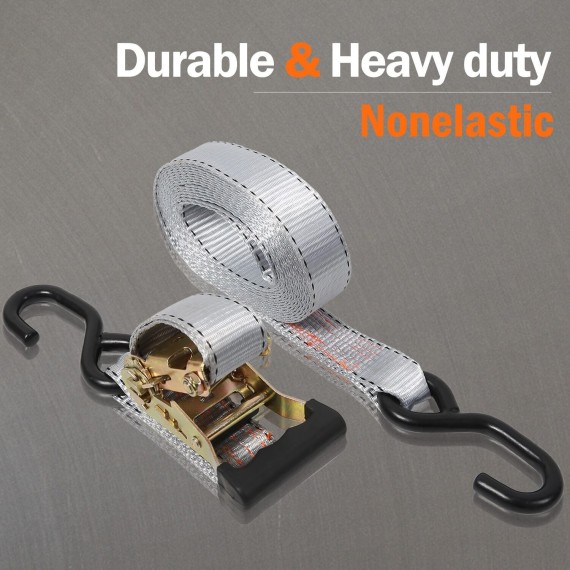 Ratchet Tie Down, Safety Tools, rathcet tie down for holding down cargo, ratchet straps, transporting equipment, steel handle.