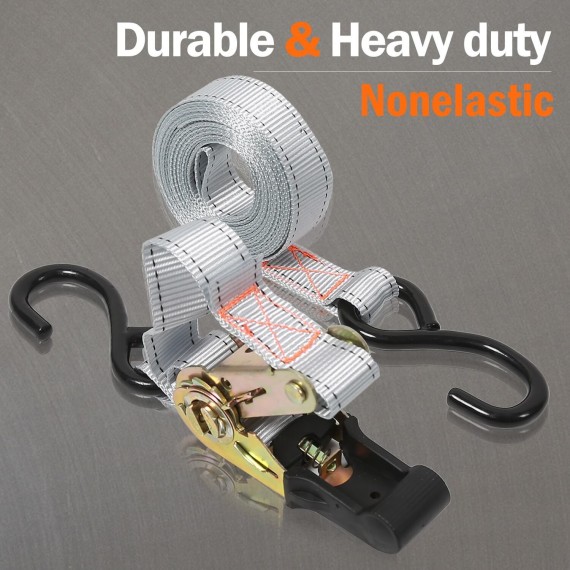 Ratchet Tie Down Set 2-Pc, Safety Tools, holding down cargo, ratchet straps, steel handle, polyester webbing tie down set.