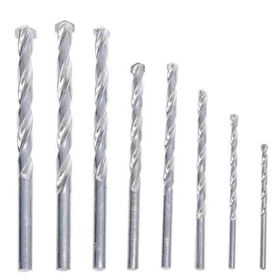 Masonry Drill Bits, power tool accessories, 2 flute carbide tip masonry drill bit.