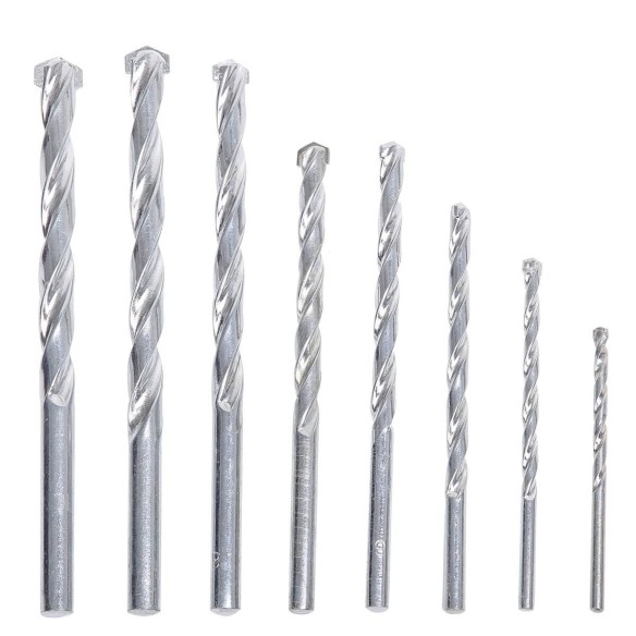 Masonry Drill Bits, power tool accessories, 2 flute carbide tip masonry drill bit.