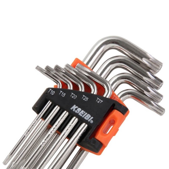 star tamperproof key wrench set, extra long, sockets and wrenches, star tamperproof key wrench set, torx hex key, tamperproof