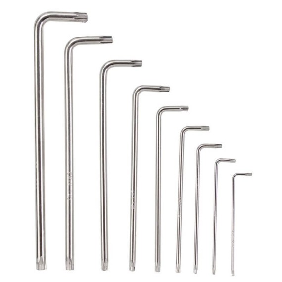 star tamperproof key wrench set, extra long, sockets and wrenches, star tamperproof key wrench set, torx hex key, tamperproof