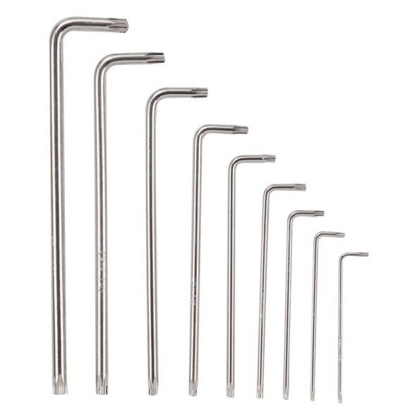 star tamperproof key wrench set, extra long, sockets and wrenches, star tamperproof key wrench set, torx hex key, tamperproof