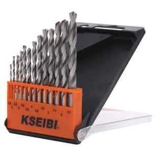 Metal Drill Bits Set, HSS-R / Plastic Case 13-Pc