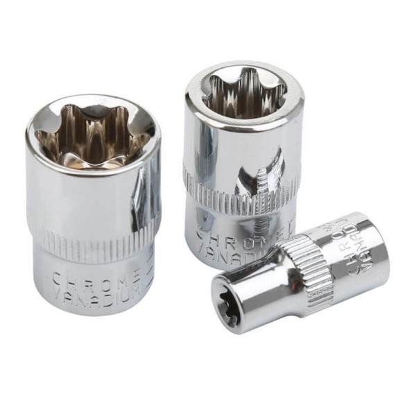 高品质黑色六角套筒套装，适用于3/8"和1/4" E | KSEIBI