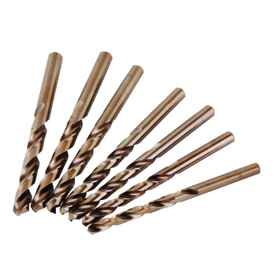 25 Pcs HSS-Co Metal Drill Bit Set In Iron Box, power tool accessories, high speed steel twist drill bit set.