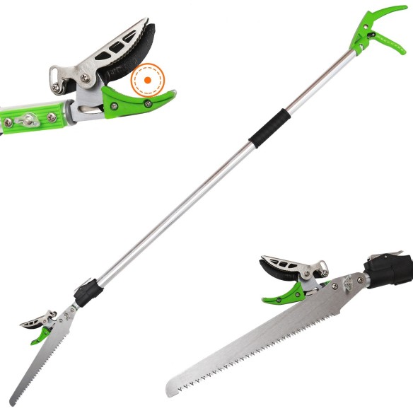 Telescopic Aluminum Long Garden Shear Cut & Hold, Gardening tools, long reach tool, telescopic pole saw