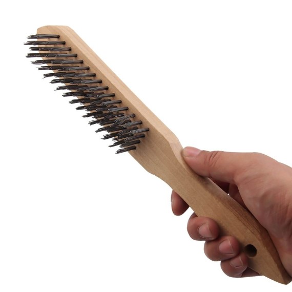European Type Hand Brushes Wooden Handle | Cutters, Cutters & Saws Tools, steel wire brushes, cleaning & removing rust.