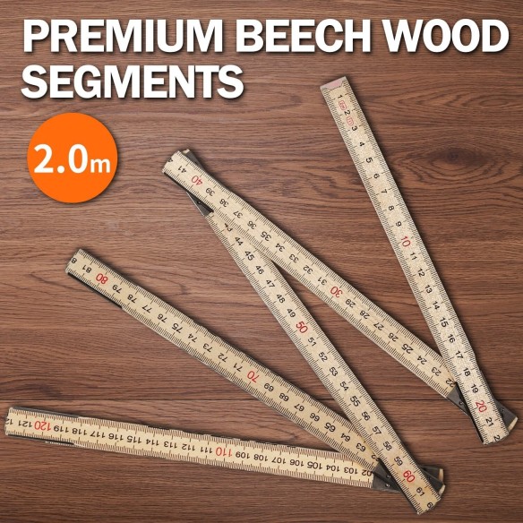 Wooden Folding Ruler, measuring & marking, sealed rivets, with slide, wooden Metric, measuring & leveling