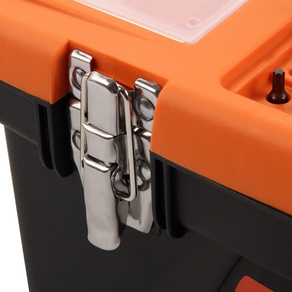 plastic tool box steel lock, tools sets & storage, 
plastic tool box, locking tool box, storing and transporting equipment