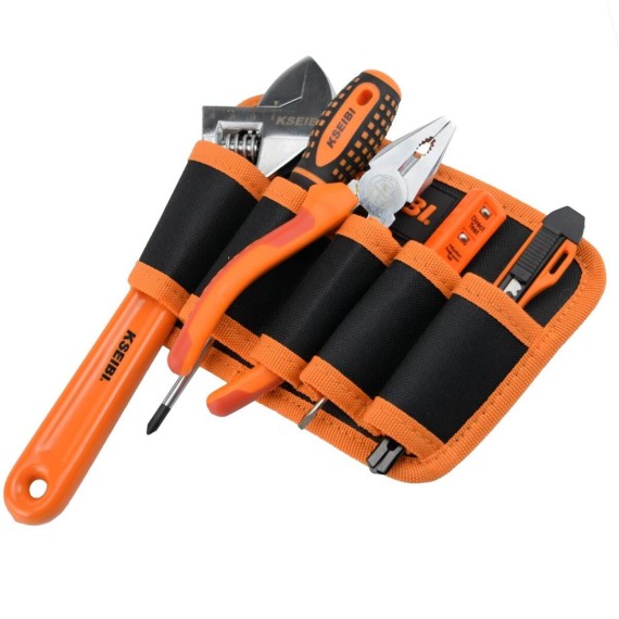 electrican's fabric pouch 5 pocket,
 tools sets & storage, home tool kit, tool belt, belt toolkit, tools & workshop equipment