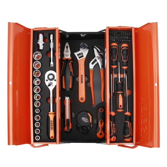 tool box 3 compartments machinist tool set,  tools sets & storage, machinist tool box with tools,  tools & workshop equipment