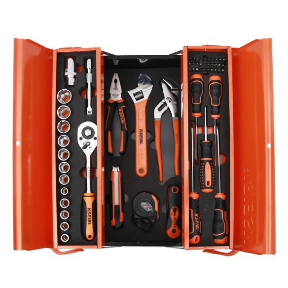 tool box 3 compartments machinist tool set,  tools sets & storage, machinist tool box with tools,  tools & workshop equipment