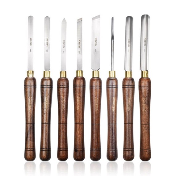 Wood Turning Chisel Set Wooden Handle 8-Pc, Cutters & Saws Tools, wood turning chisel set, wood handle.