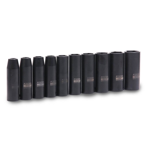 impact deep socket set,10pcs, sockets and wrenches, hexagon socket, mechanic tools, car repair tools, automobile tools
