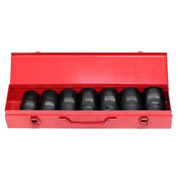 impact socket set,1 inch, 7 pcs, sockets and wrenches, hexagon socket, mechanic tools, car repair tools, automobile tools