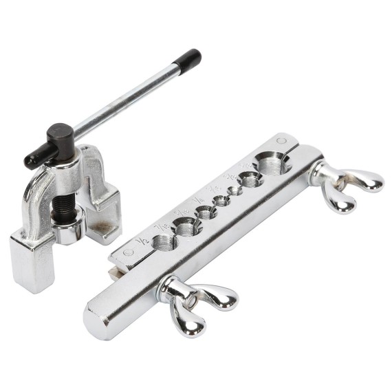 flaring tool set, double flare tool set, double flare tool, pipe flaring, sockets & wrenches