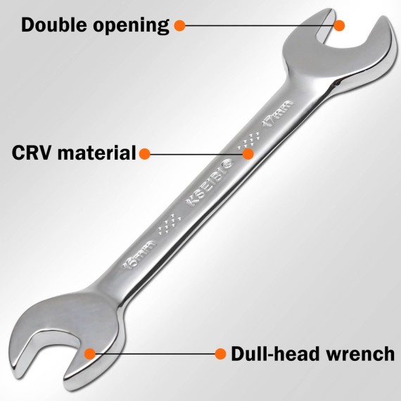 Double Open End Wrench set 8-Pc/Cloth Bag