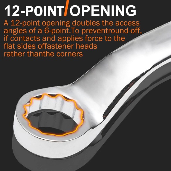 double ring wrench set, rack, 8pcs, sockets and wrenches, mechanic tools, car repair tools, automobile tools