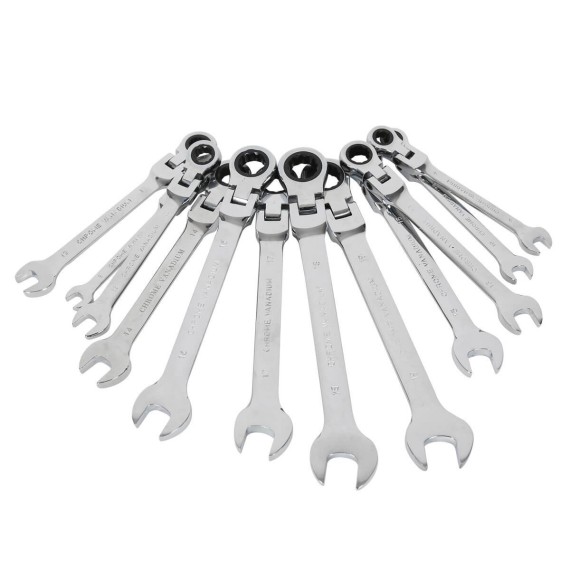 flexible ratchet combination wrench set, 12pcs, sockets and wrenches, mechanic tools, car repair tools, automobile tools
