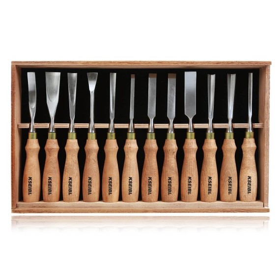Wood Carving Chisel Set Wooden Handle 12-Pc, Cutters & Saws Tools, wood chisel set wood handle, wood craving set.