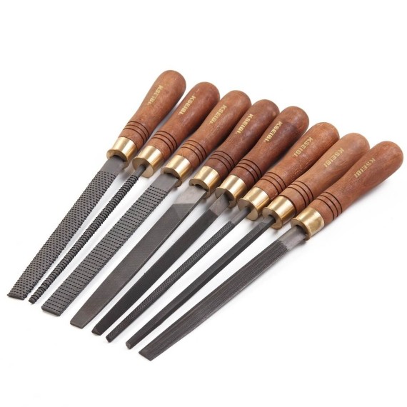 Steel And Rasp File Set/Optiwood 8-Pc, Cutters & Saws Tools, steel and rasp file set with wood handle 8-pc, hand tools.