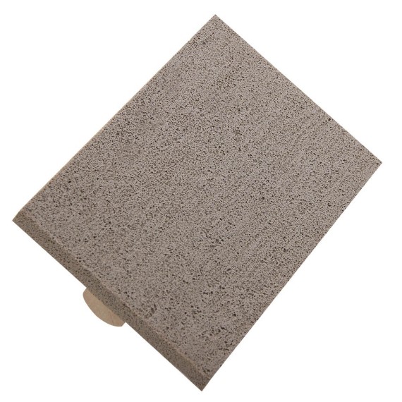 بروة إسفنجية رمادية لللياسة بيد خشب | KSEIBI