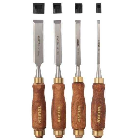 Wood Chisel Set/Optiwood 4-Pc, Cutters & Saws Tools, wood chisel set with wood handle, optiwood, wood cutting.