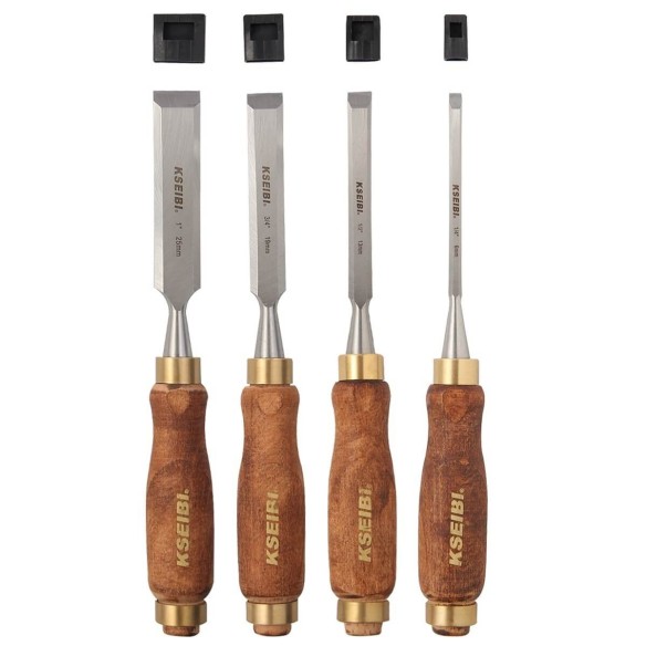 Wood Chisel Set/Optiwood 4-Pc, Cutters & Saws Tools, wood chisel set with wood handle, optiwood, wood cutting.