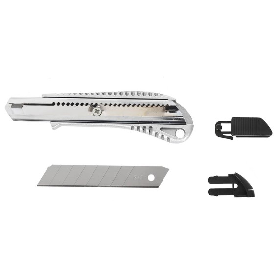 Snap-Off Aluminium Knife, Cutters & Saws Tools, aluminium knife with snap-off blades & locking mechanism for cutting materials.