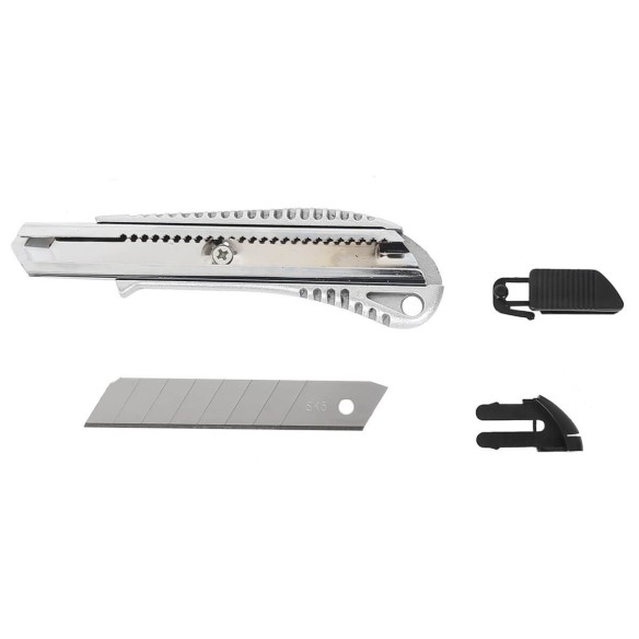 Snap-Off Aluminium Knife, Cutters & Saws Tools, aluminium knife with snap-off blades & locking mechanism for cutting materials.