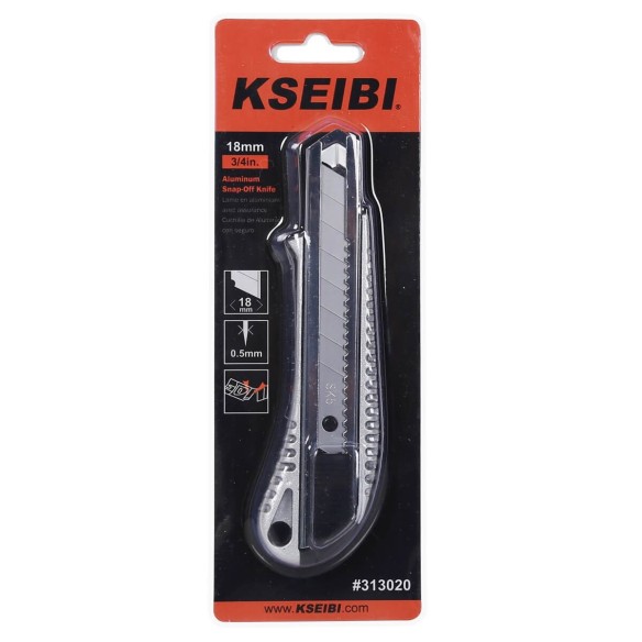 Snap-Off Aluminium Knife, Cutters & Saws Tools, aluminium knife with snap-off blades & locking mechanism for cutting materials.