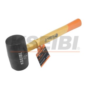 Rubber Hammer Hard Black Head
