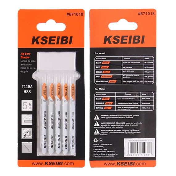 طقم شفرات منشار أركت (T118A) 5 قطع - أدوات قوية وعالية الجودة | KSEIBI