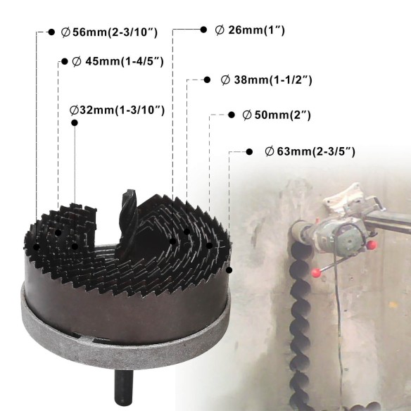 multi-function carbon steel hole-saw, power tools accessories, For cutting holes