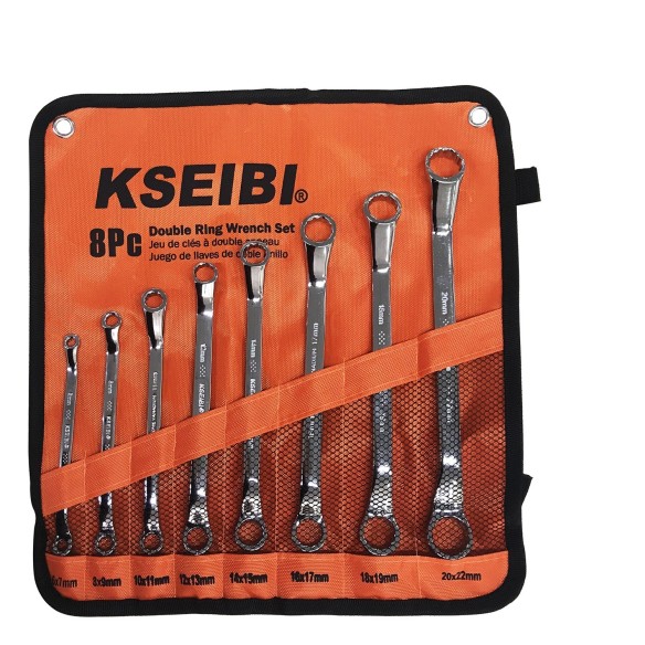 Double Ring Wrench Set Cloth Bag,
offset double ring wrench,
automobile tools
