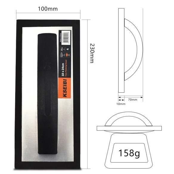 Foam Plastering Trowel/Black
dampening, smoothing, leveling surface