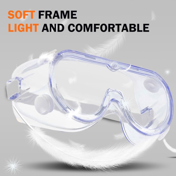 Rubber Goggle G201,PVC 0.5mm, Safety Tools, safety rubber goggle adjustable strap, protective goggle, eye protection, safety.