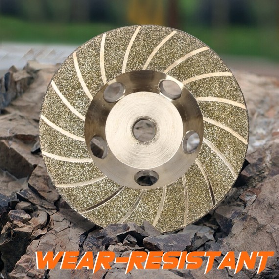 electroplated diamond
 cup wheel / w flange,
power tools accessories, heavy duty, smooth grinding, for concrete and masonry