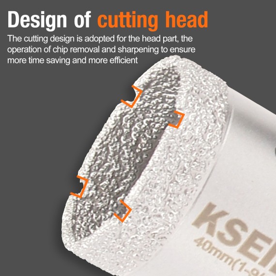High-Quality Vacum Brazed Diamond Core Holesaw for Precise Cutting | KSEIBI