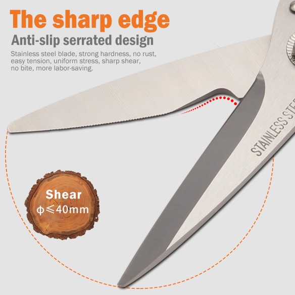 Straight Razor Garden Pruner 200mm, Gardening Tools, straight razor with rubber handle, garden trimming, sharpening.