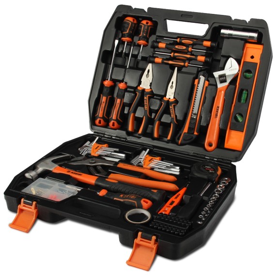 Full Tool Set Plastic Box 84-pc, Tools Set & Storage, lightweight tools box, hand plastic box storage.