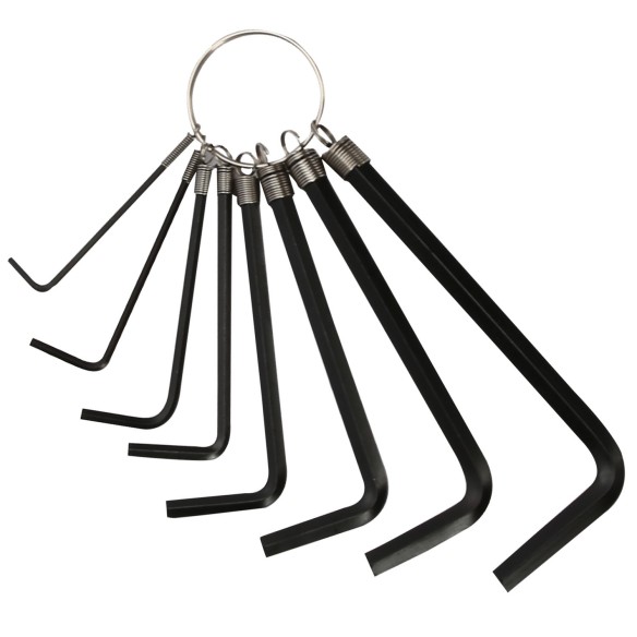 Hex key Wrench Set Short 8-PC/Key Ring, Sockets & Wrenches, hex key used for for driving bolts & screws, allen key wrench set.