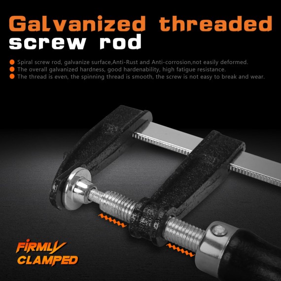 f clamp, 50x150 mm,
for wood, electrical, hand tools and pliers