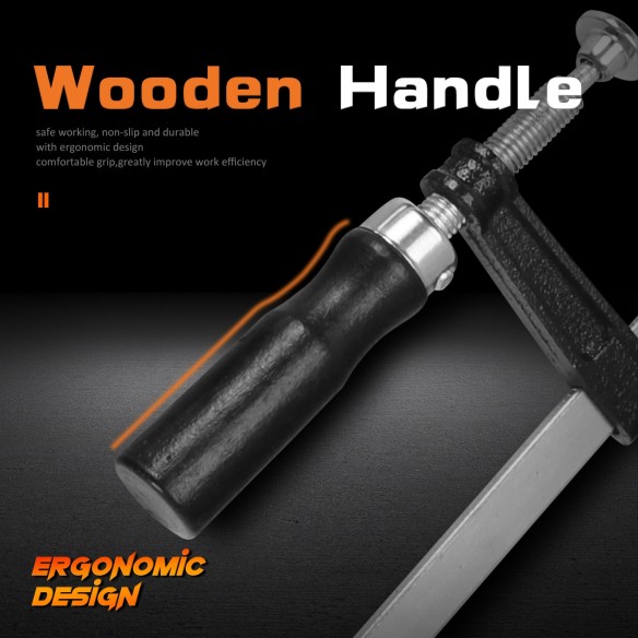 f clamp, 50x150 mm,
for wood, electrical, hand tools and pliers