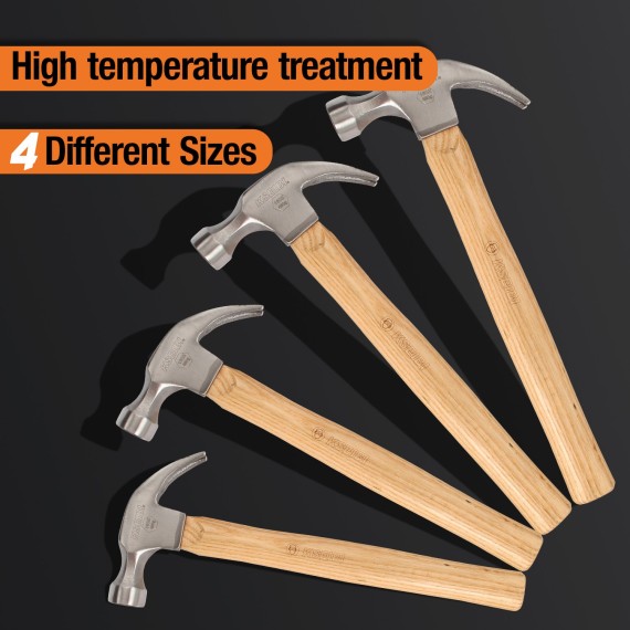 High-Quality Claw Hammer with Durable Wooden Handle | KSEIBI
