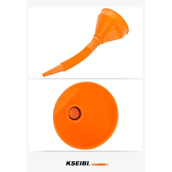Funnel With Filter, oil funnel with filter and removable spout,
plastic car gasoline engine oil funnel,