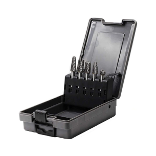 Metal Burrs Drill Bits Set / Plastic Case 5-Pc