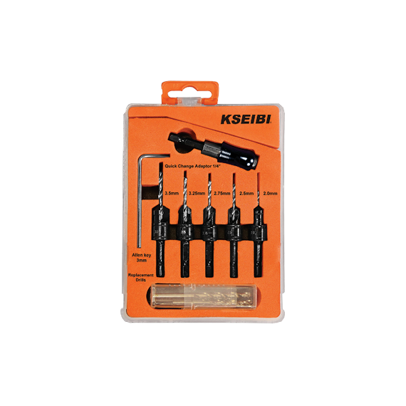 Countersink Drill Bits With Plastic Box, plastic containers,
drill bit Set for wood screw,